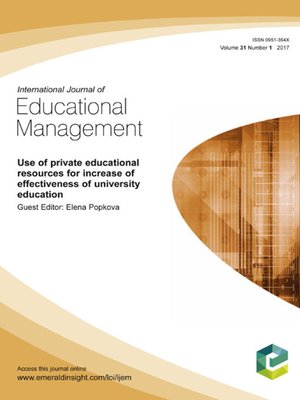 cover image of International Journal of Educational Management, Volume 31